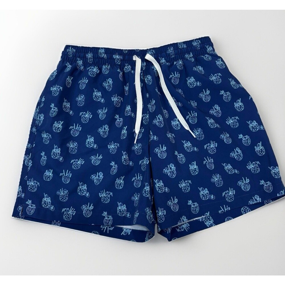 Chubbies Swim Trunks Mens Size Small 5.5 Inseam Blue Tropical Drinks